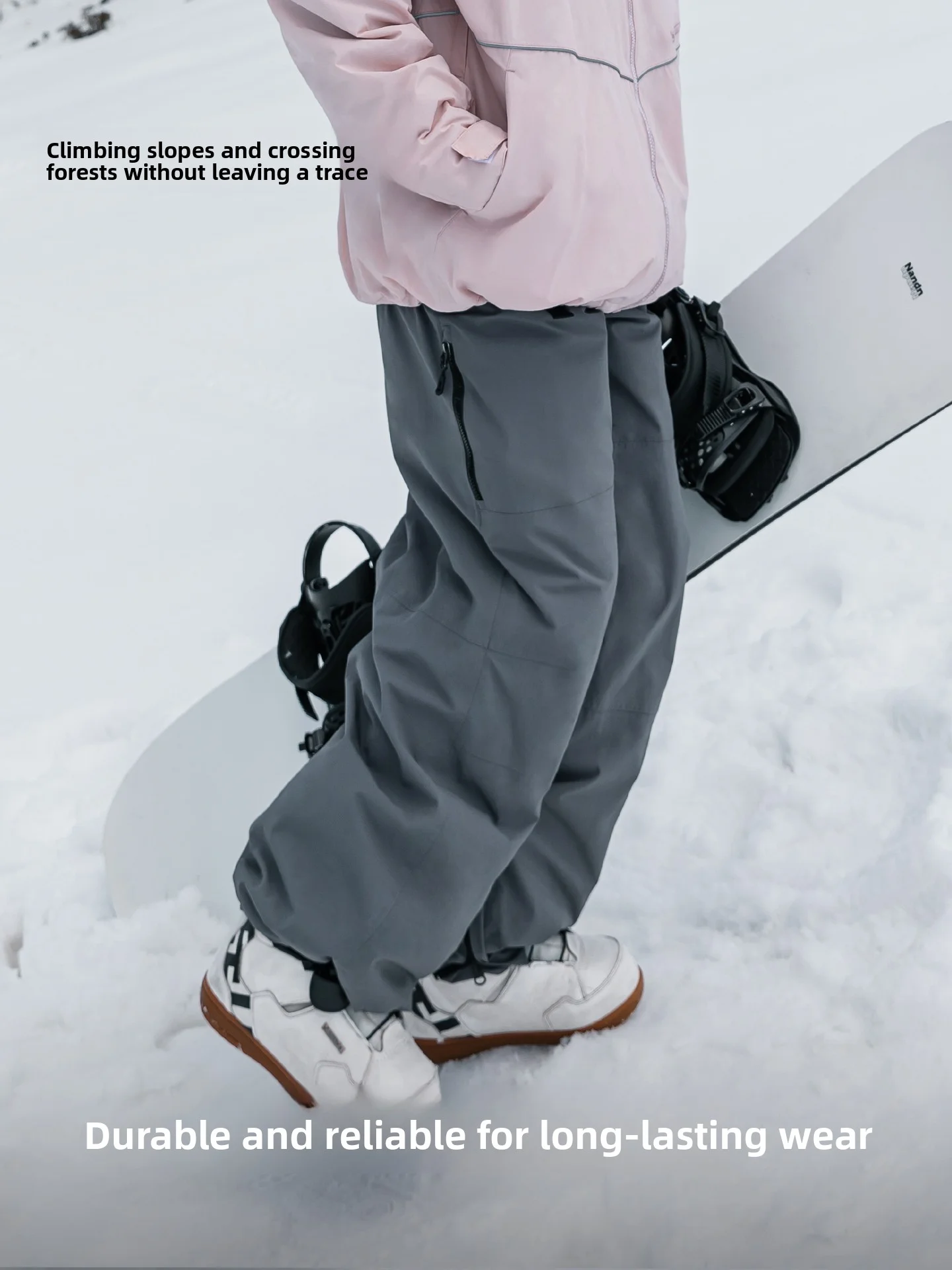 

NANEND Ski Pants 3L Snowboard Warm Waterproof Double Board Professional