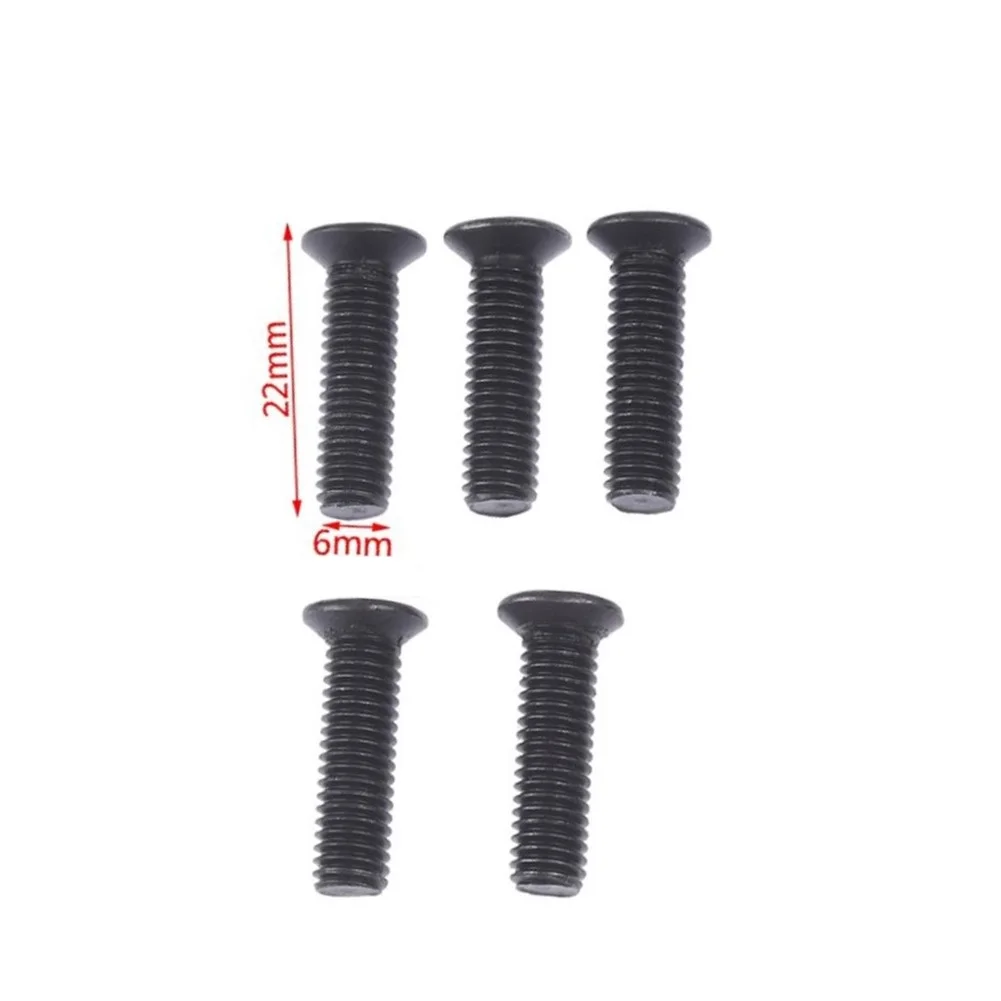 

M5/M6 Fixing Screw 20Pcs 22mm Adapter Flat Countersunk Screw For UNF Drill Chuck Shank Left Hand Thread Practical