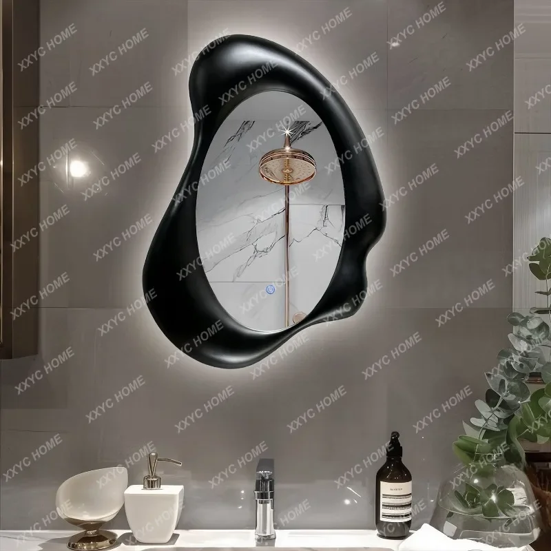 Q Modern minimalist art makeup mirror special-shaped porch wall-mounted mirror irregular bathroom mirror