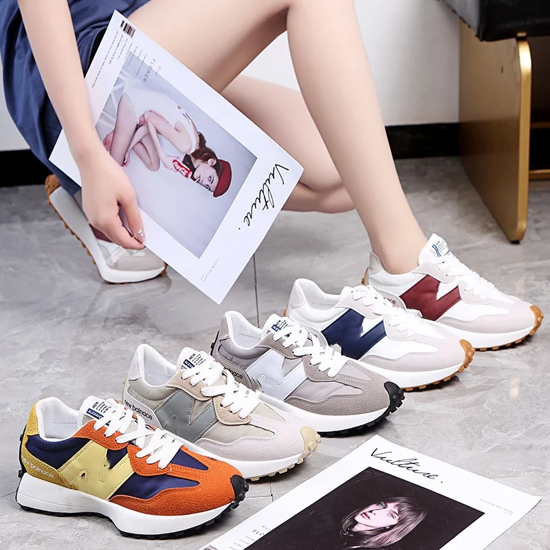 Women's Designer Sneakers 2024 New Women's Vulcanized Shoes Fall Fashion Casual Breathable Lace-Up Sneakers Zapatos De Mujer