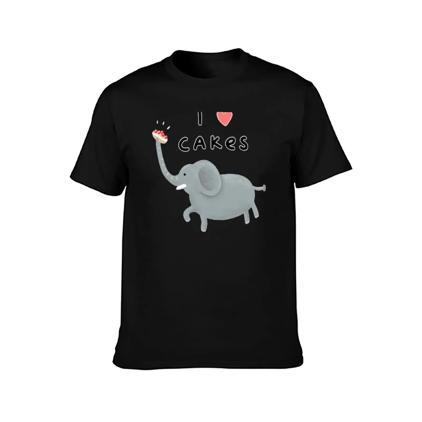 Elephant Loves Cakes T-Shirt Soft Cotton Print T-Shirt