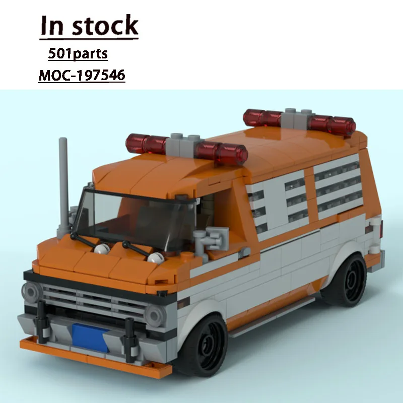 

MOC-197546 Модель строительных блоков городской спасательной скорой помощи, детали 501, креативная игрушка в подарок для мальчиков, детей, дня рождения и Рождества