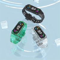 Glacier Integrated Transparent Silicone Strap for Xiaomi Mi Band 7 6 5 4 3 NFC Fashion Sport Smart Watchband for Miband 4 5 6 7