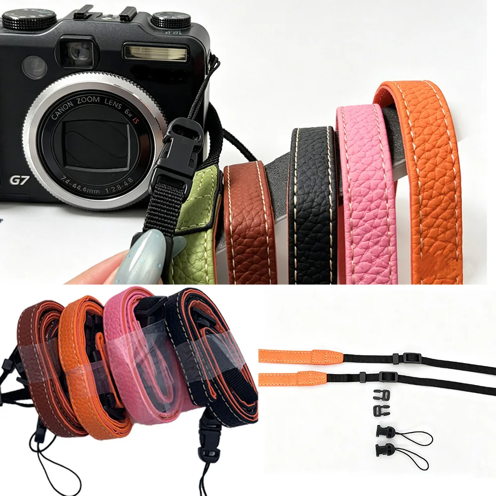 Synthetic Leather Camera Shoulder Neck Strap Sling Comfortable for All Canon Sony Fujifilm Nikon Mirrorless Cameras