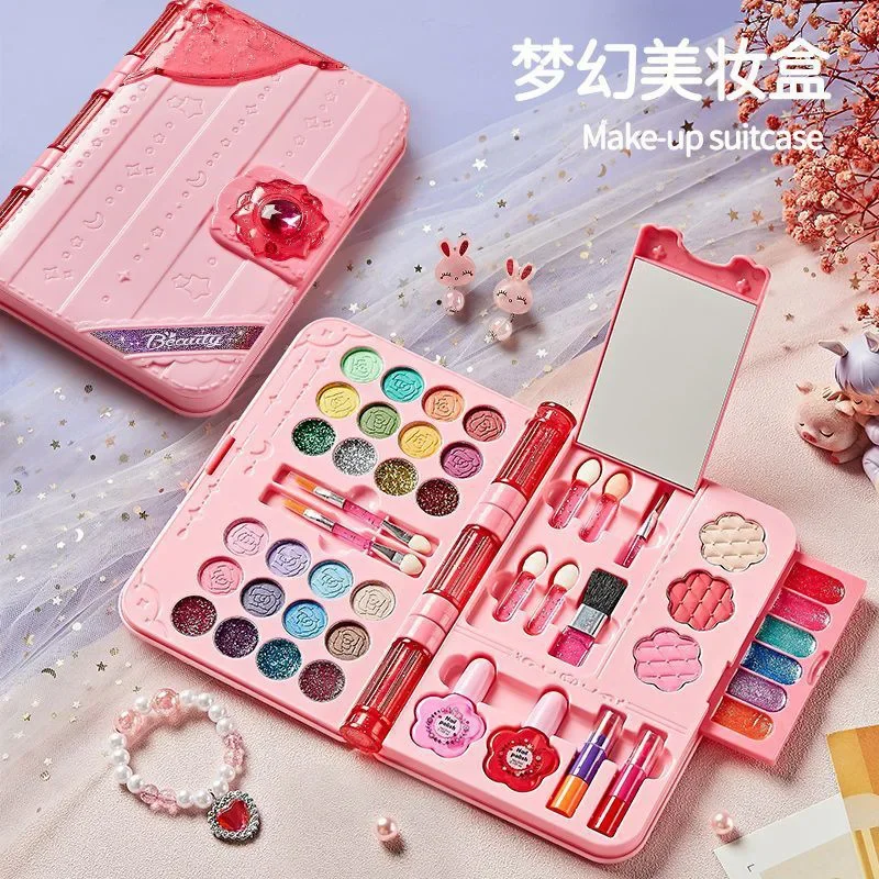 

Play House Simulation Cosmetics Children And Girls Interactive Christmas Gift Birthday Gift Toy Set Makeup Cosmetic Box Gift