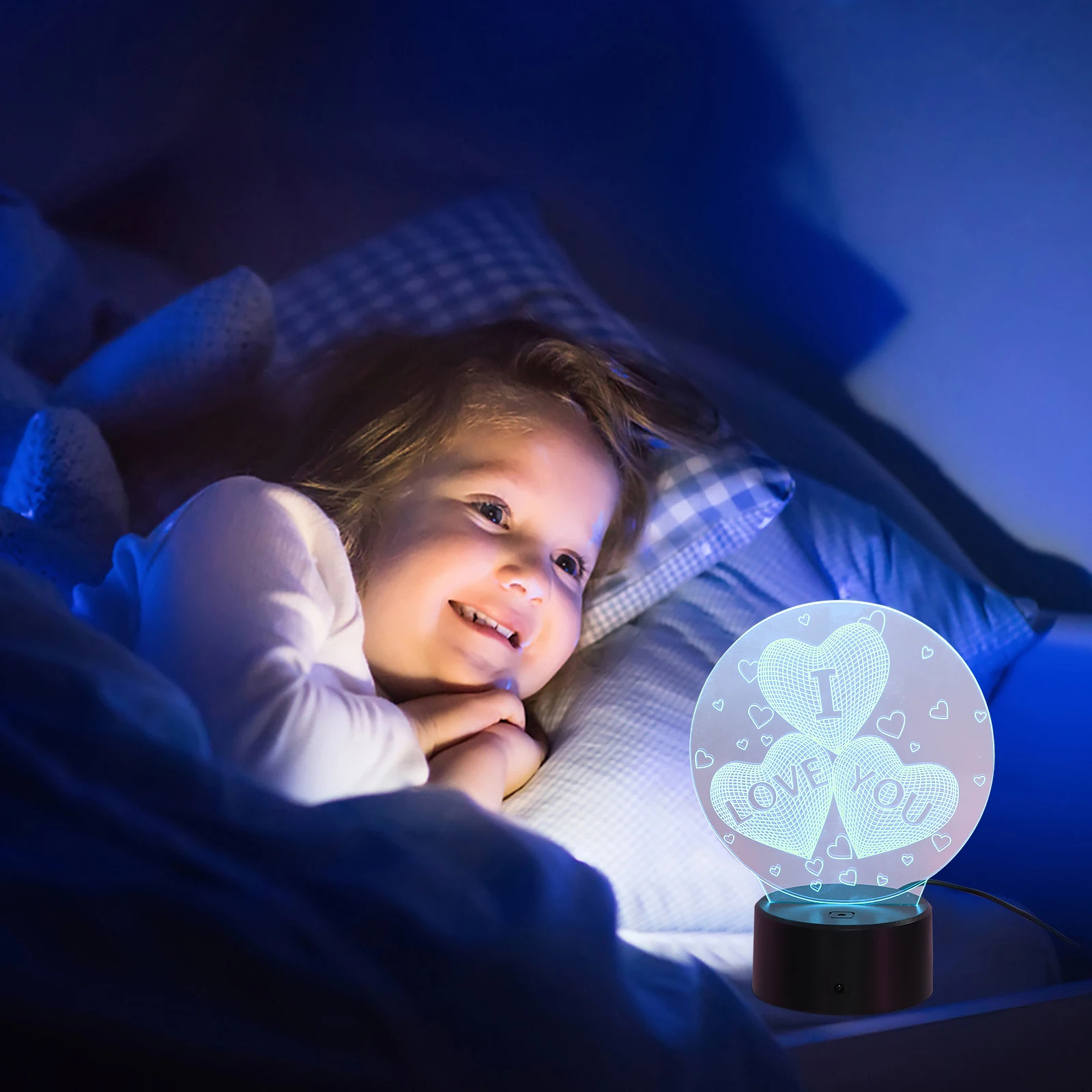 

3D-лампа Лампа Светодиодная иллюзия Лампа Сердце Иллюзионные лампы