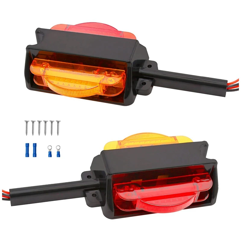 LED Clearance Trailer Fender Lights Trailer Light Assembly Amber Front Red Back Marker Lights Turn Signal Lights