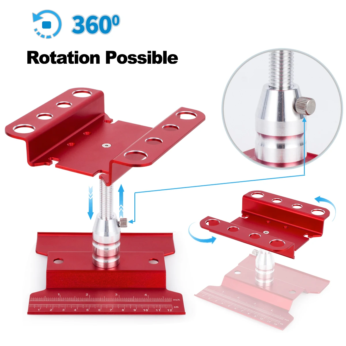 RC Auto Gereedschap Reparatie Stand Werkstation Montage Platform 360 Graden Draaien voor 1/10 1/8 Buggy Crawler Auto TRX-4 Axiale SCX10