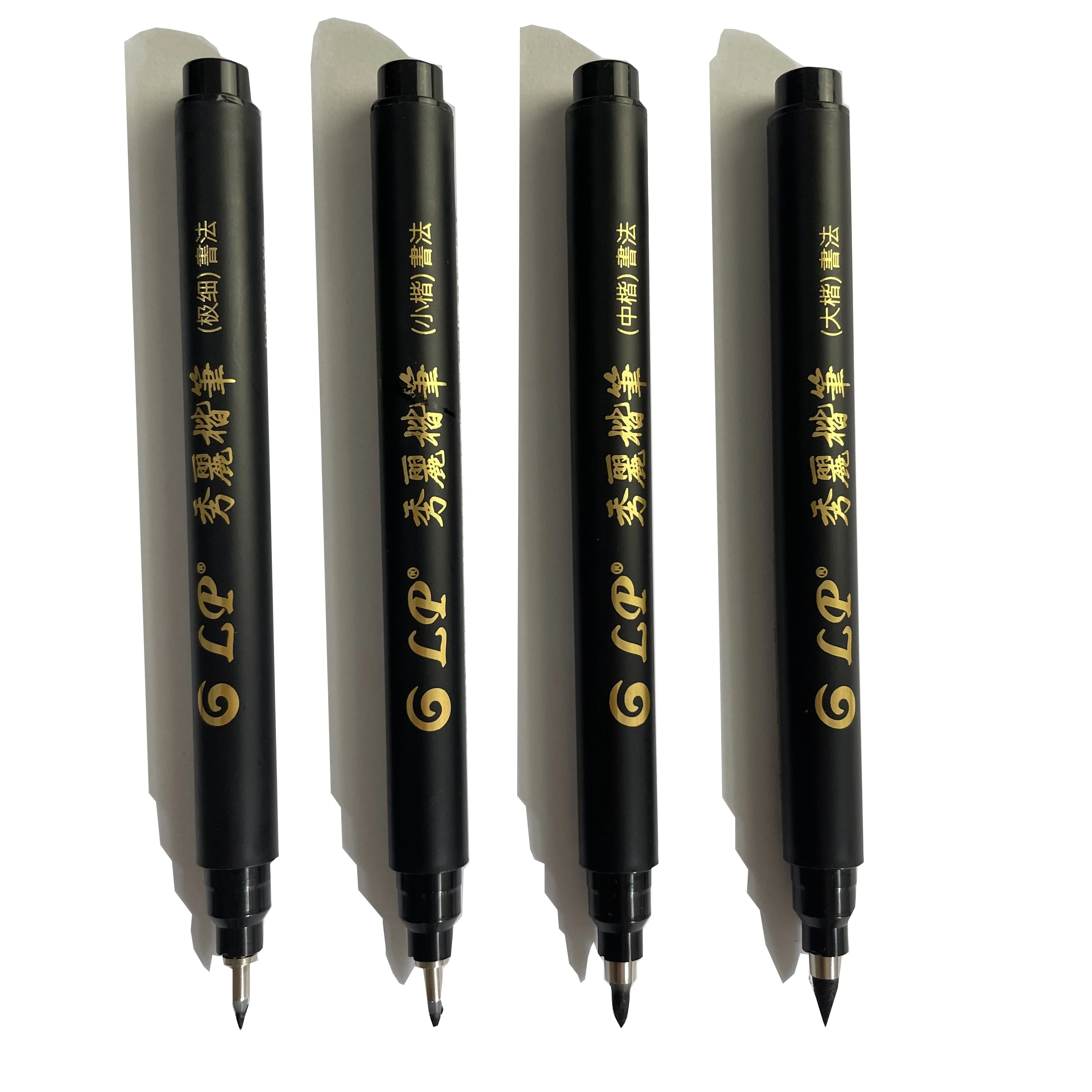 Imagem -02 - Estilo Chinês Caligrafia Brush Pen para Estudante Marcadores de Escrita Fácil Preto Arte Escritório Material Escolar Papelaria 12 Pcs