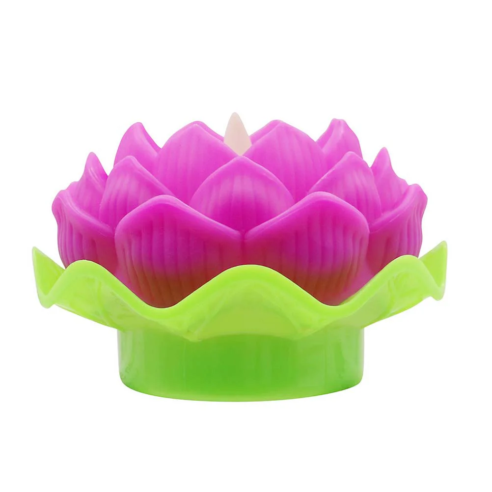 

Buddhism Prayer Accessories Simulation Lotus Lamp LED Night Light Tabletop Flower Fairy Lights