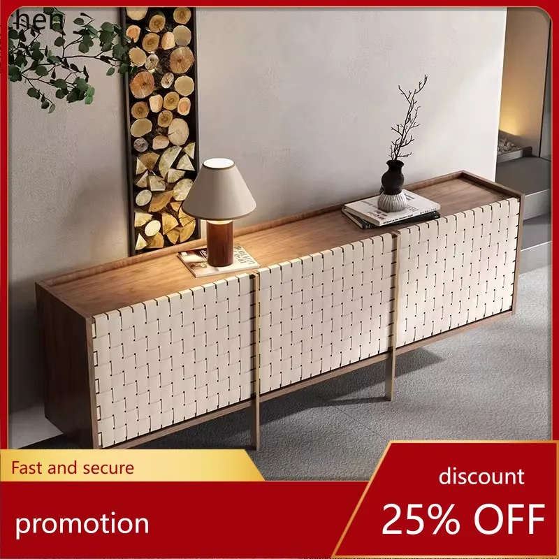 

HXL Walnut Sideboard Storage Cabinet Simple Entryway Cabinet Decorative Storage Cabinet