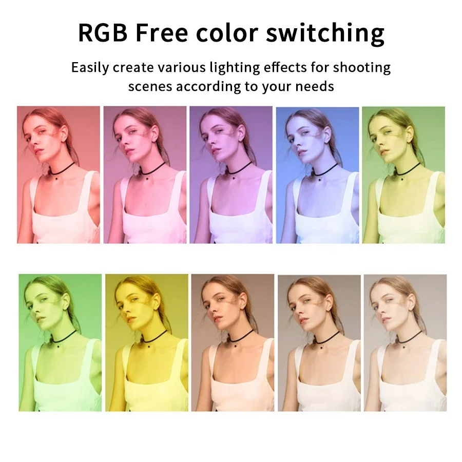 RGB Ring Licht Circulair Licht Voor Smartphone Mobiele LED Video Ring Licht Productie Youtube/tiktok Fotografie Verlichting