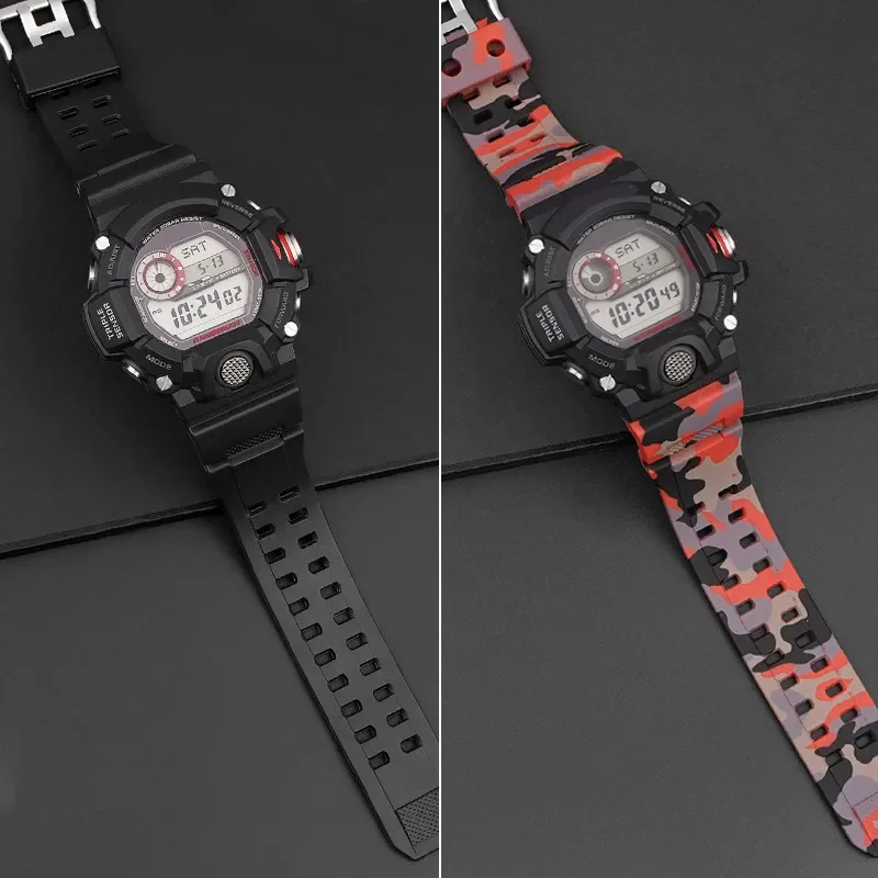 Resin Silicone Strap for Casio G-SHOCK RANGEMAN GW-9400 GW-9300 Men Camouflage Rubber Sport Waterproof Band Watch Accessories