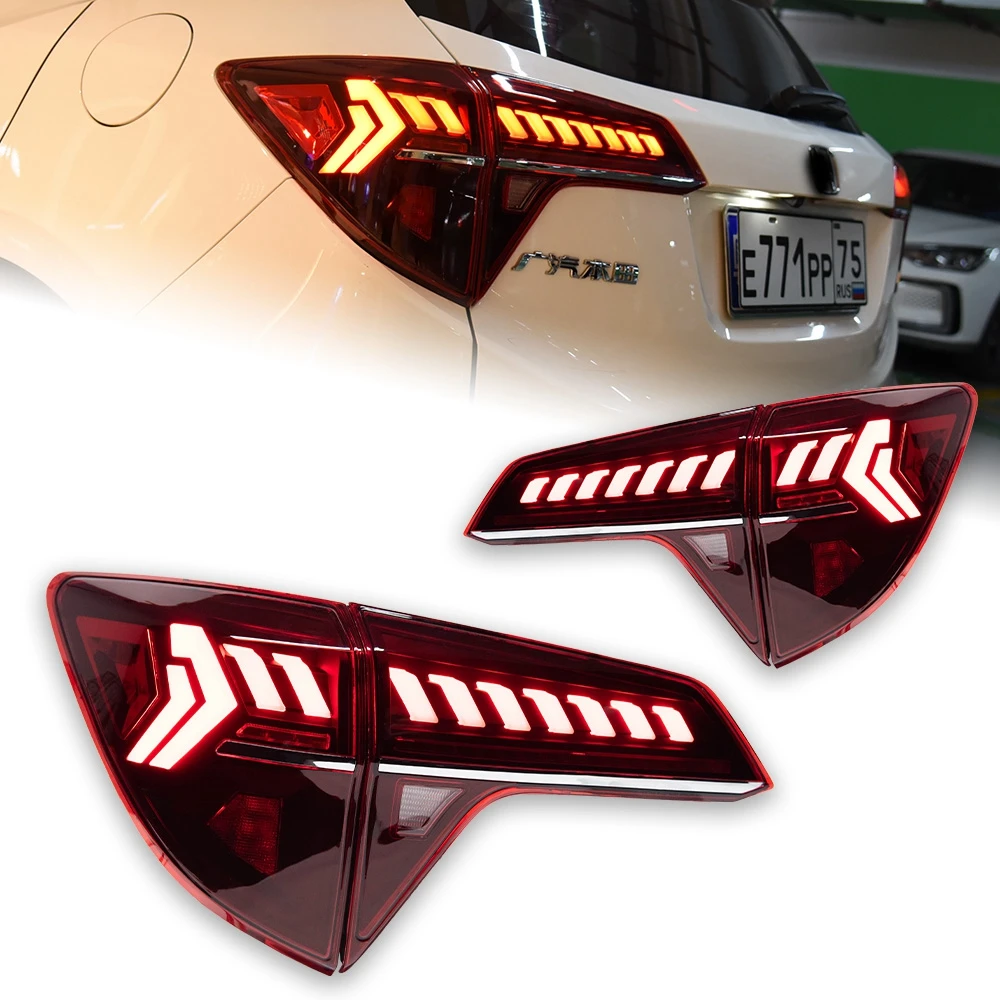 AKD Car Styling for HR-V Tail Lights 2014-2020 Vezel LED Tail Light HRV LED Rear Lamp DRL Signal Brake Reverse Auto Accessories