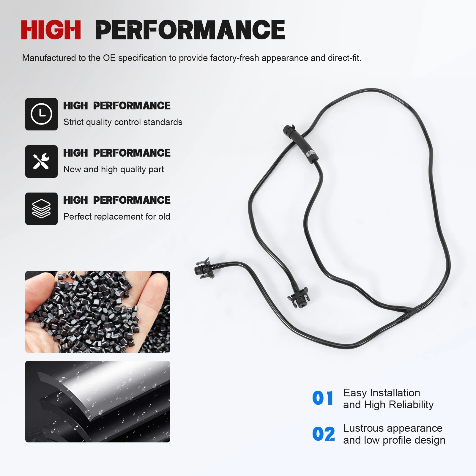 أنبوب خرطوم تبريد المبرد السفلي والعلوي، خط خزان المبرد مناسب للتركيز 2012-2018 2.0L، CV6Z8286K، CV6Z-8286-K #3