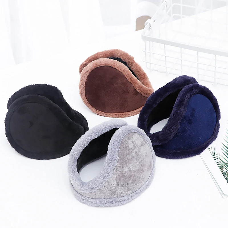 1Pc Moda Semplice Addensare Inverno Unisex Cuffie In Pile Più Caldo Paraorecchie Peluche Panno Cuffie Copertura Earlap Protezione per le orecchie