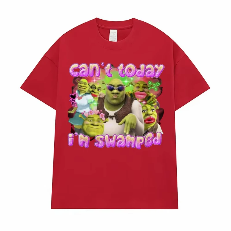 لا أستطيع اليوم أنا مستنقع ميمي تي شيرت ملابس نسائية موضة الهيب هوب الصيف تي شيرت غير رسمي #4