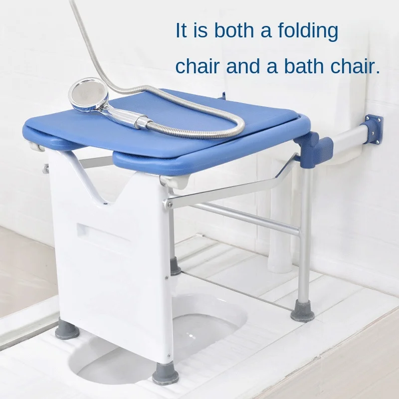 Shower Chair for Elderly and Pregnant Women Bathroom Foldable Shower Seat for Elderly and Non-Slip Bath Stool