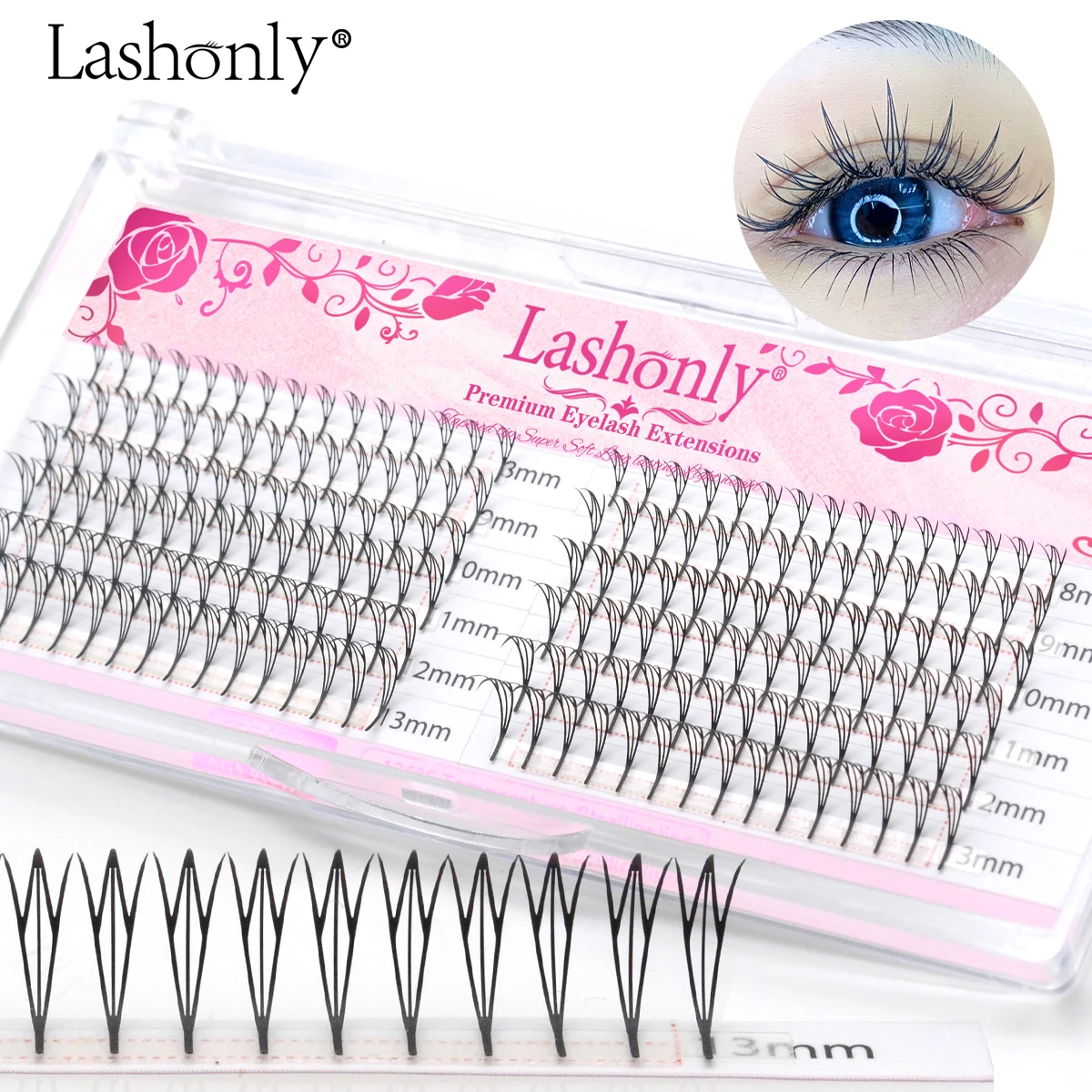 Lashonly Comic Fairy Lash Premade Fans Estensione ciglia visone Effetto anime Morbido pennacchio Ciglia svolazzanti Comic Fairy Ciglia