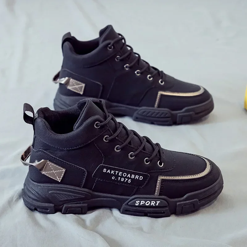 Men Boots Men's Winter Shoes Fashion Snow Boots Shoes Plus Size Winter Sneakers Ankle Men Shoes Winter Boots Black Blue Footwear