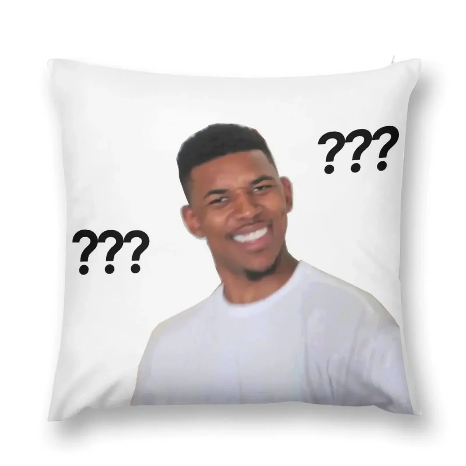 Question Mark Guy (Meme) - Transparent Throw Pillow Cushions For Decorative Sofa Christmas Pillow Cases pillow