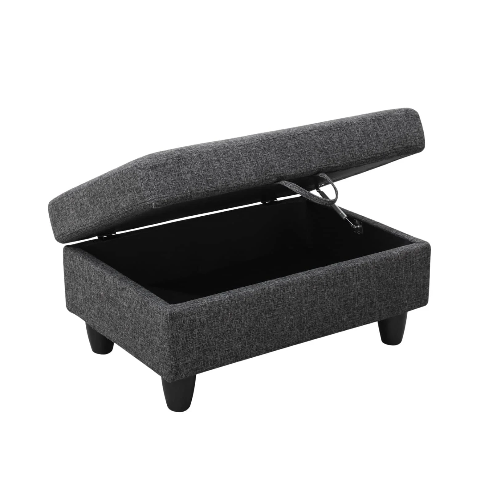 مسند قدم تخزين إسفنجي عالي الكثافة من مادة مزدوجة حديثة بارتفاع 17.5 بوصة مع تصميم X Stitch لديكور المكاتب المنزلية