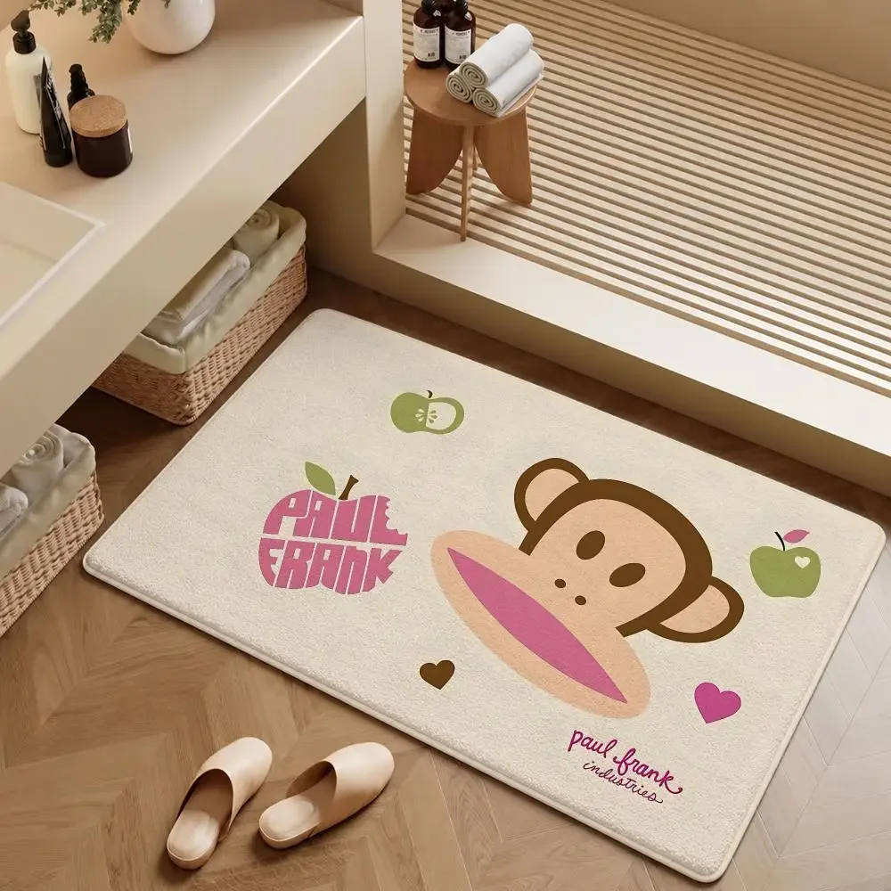 Brand Paul Frank Julius Monkey Skurvy Floor Mat Soft Flannel Entrance Doormat Non-Slip Washable Rug For Bedroom Home Decor