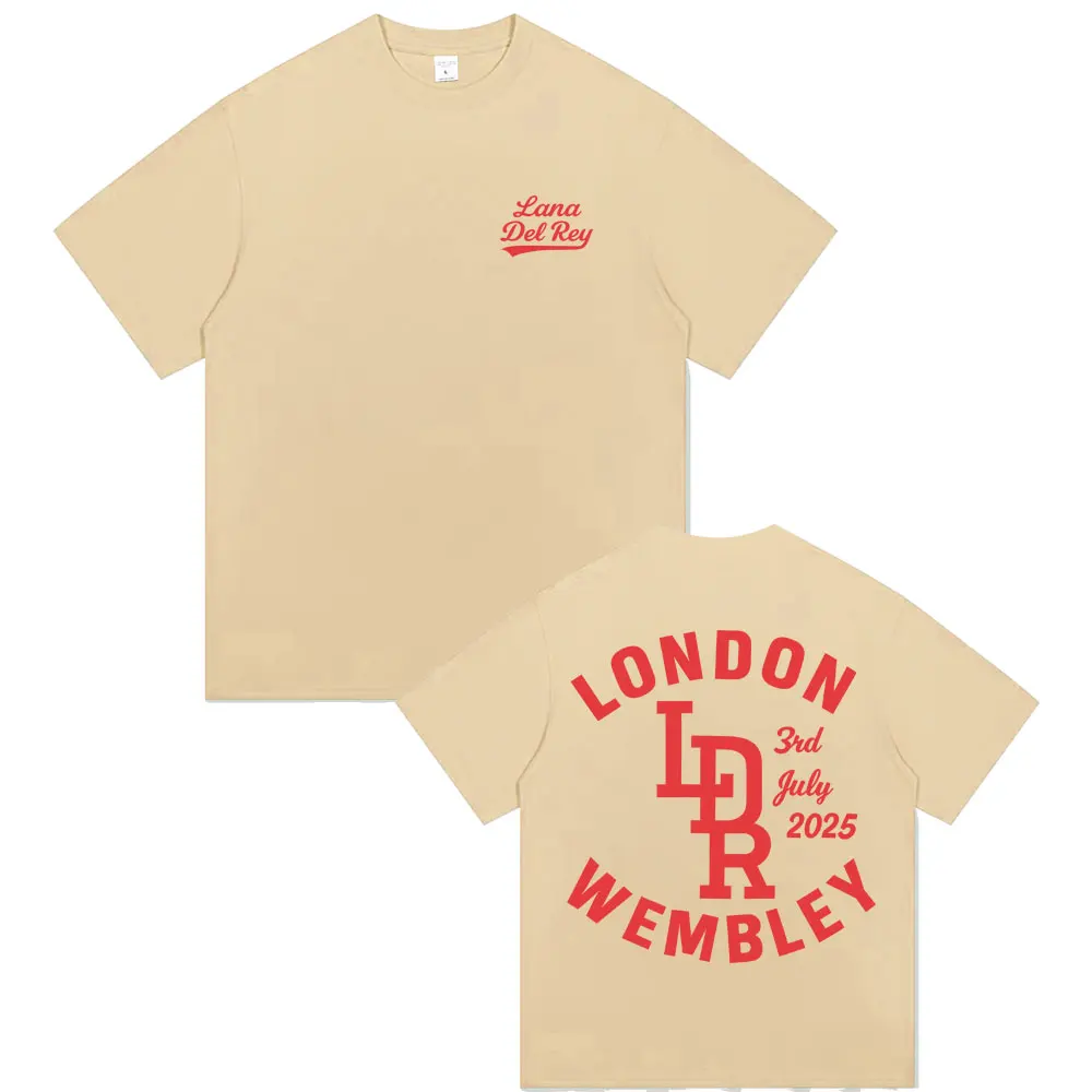 Singer Lana Del Rey Merch T-shirt Men Women Casual Oversized Short Sleeve T-shirts Male Fashion Retro Cotton T Shirts Streetwear