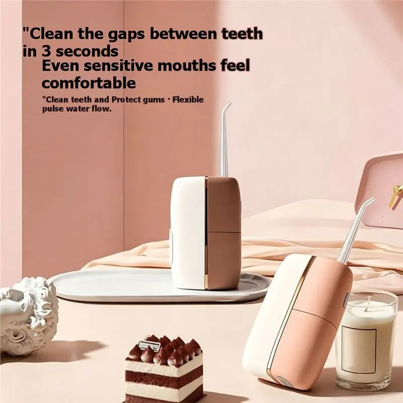 Efficient-Mini Cordless Oral Irrigator For Travel, Portable Water Flosser Featuring 4 Pulse Modes, Suitable For Home& Office Ide