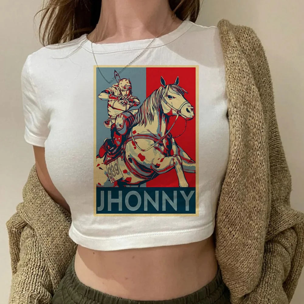 Steel Ball Run Jojo Bizarre Adventure cropped top shoujo graphic party emo funny tshirt anime party manga cheap
