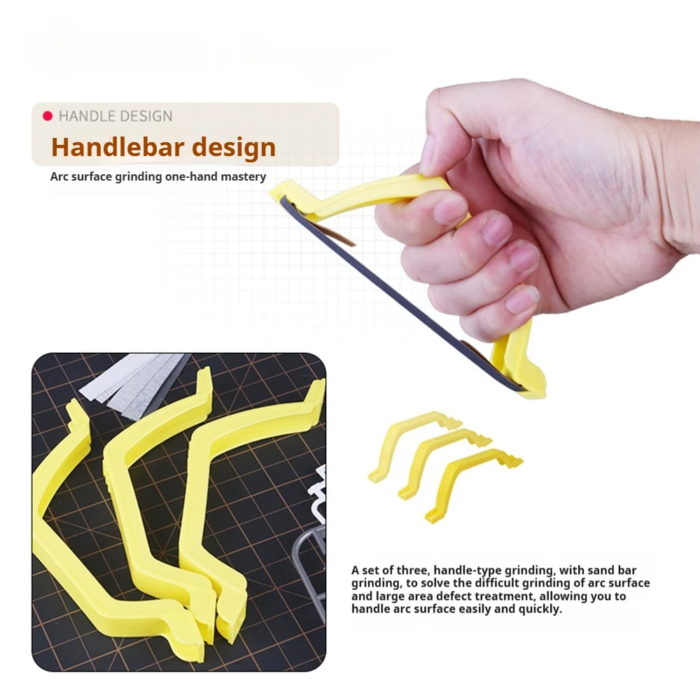Picture 4: Curved Surface Sander Handhold Grinding Tools Model Hobby Polisher With Sander Paper