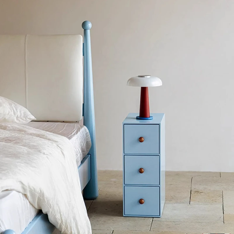 

Small new bedside table, very narrow small bedroom saves space 22 cm, creative small narrow cabinet with drawers