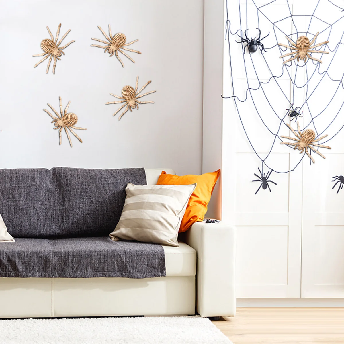 

1 шт., Хэллоуин, пауковая кость, страшное украшение ужасов, реквизит для вечеринки, пластик для дома с привидениями, школьный бар, торговый центр