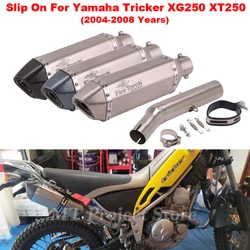 Slip On For Yamaha Tricker XG250 XT250 XG 250 2004 - 2008 Motorcycle Exhaust Escape Middle Link Pipe Moto Muffler Adapter Connec