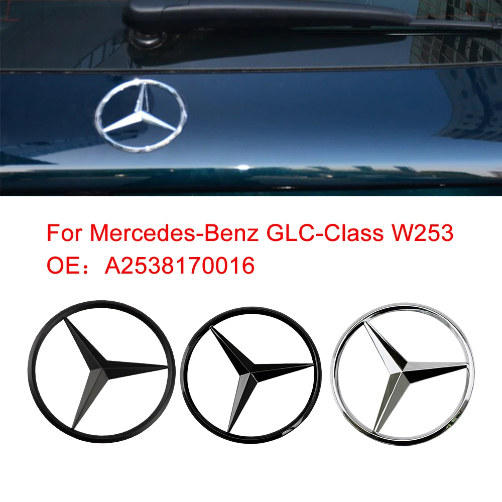 Brand New Car Rear Boot Star Emblem Badge For Mercedes Benz GLC class W253 Silver/Black OEM:A2538170016