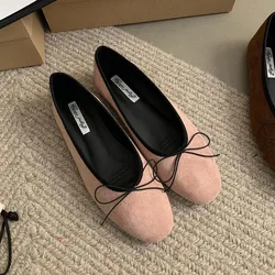 2025 Green Spring New Women Flat Shoes Fashion Green Ladies Casual Slip On Ballerinas Shoes Soft Flat Heel Outdoor Dress Ballet