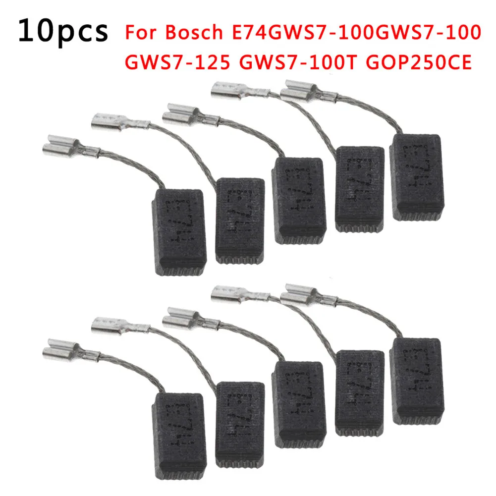 Enhance Electrical Performance with 10pcs Carbon Brushes for Bosch E74/GWS7 100/GWS7 100 GWS7 125 GWS7 100T GOP250CE