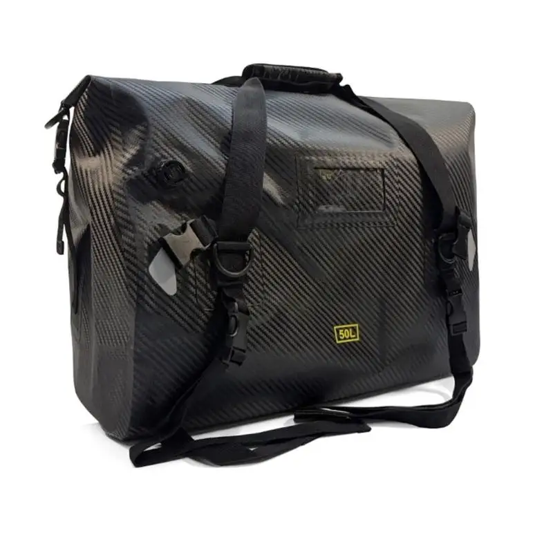 

31BC Waterproof PVC Motorcycle Rear Storage Bag Motorbike Luggage Backpack Reflective Tail Duffle Bag Enduring