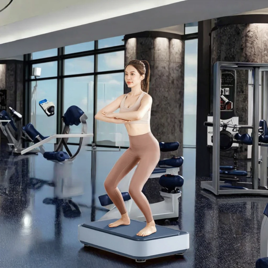 2025 New Smart Home ABS Vertical LCD Screen Waist Shaping Machine Electric Vibration Plate Ultrasonic Power with New Features