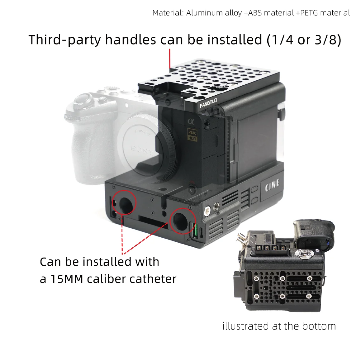Fangtuo X3V FX3 30 Kamera-Cage-Combo-Set – Geeignet für vertikale Aufnahmen, Handheld-Einsatz und Stativmontage /Kit – Detail 9