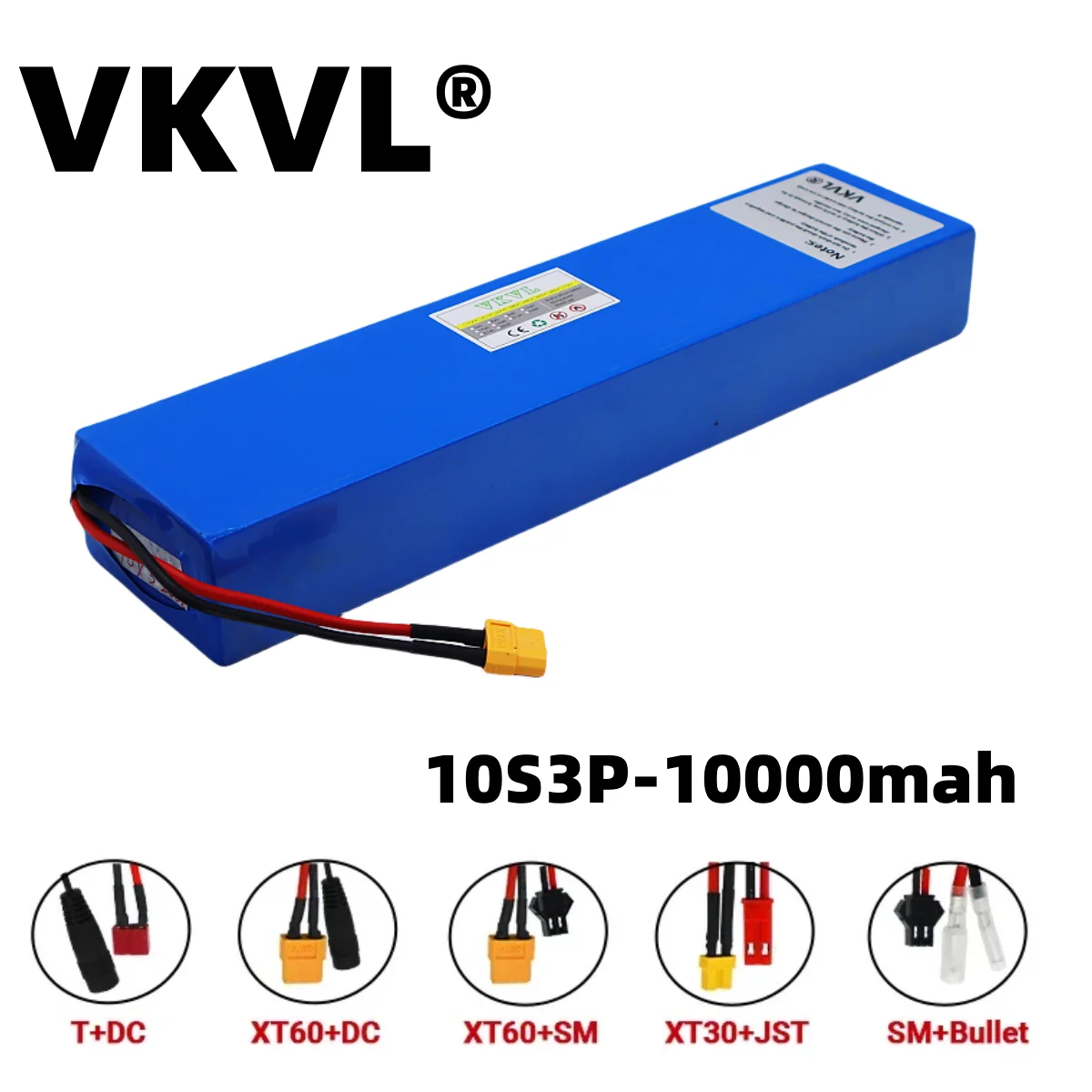 New 36V1865010S3P Rechargeable Lithium Battery Pack 1000W Modified Power Bicycle Electric Vehicle with BMS+Charger