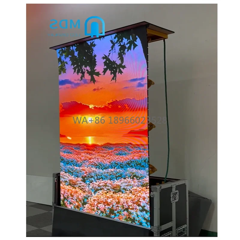 2025 New Portable Rolling  Leds Displayer HD Video Display P1.25 P1.56  P1.9 P2.6 GOB  Led Screens Indoor Roll up LED Display