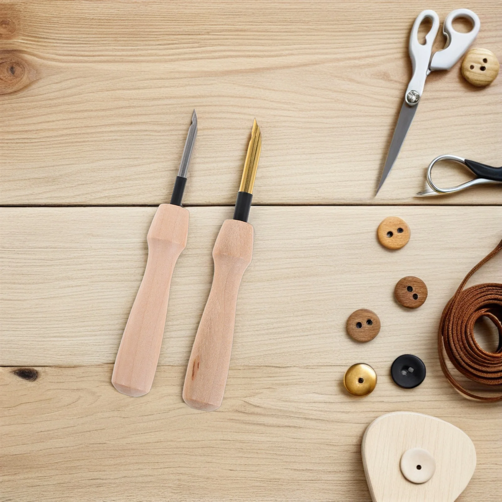 1 مجموعة التطريز لكمة إبرة مجموعة الخشب مقبض الخياطة لكمة إبرة القلم DIY بها بنفسك الحرفية التطريز خياطة زين الخياطة