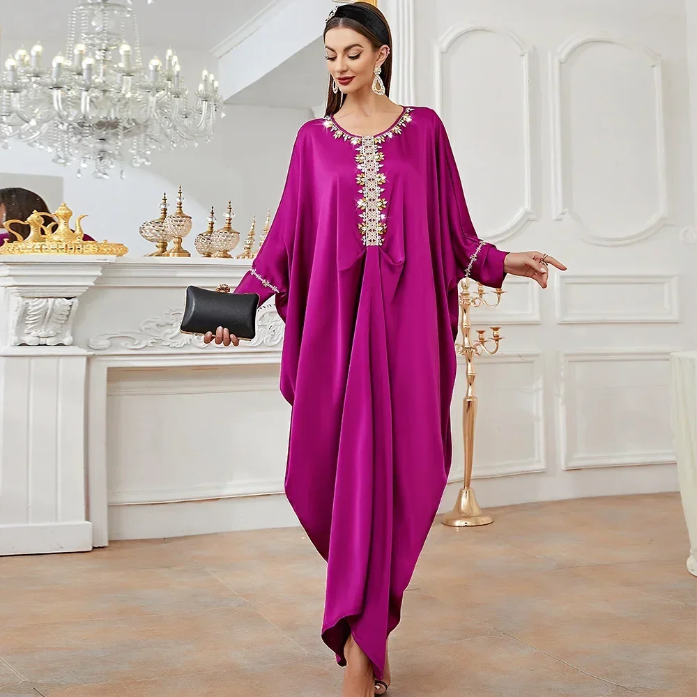 Eid Mubarak Abaya Dubai Turkey Islam Arabic Muslim Long Maxi Dress Kaftan Robe Evening Moroccan Dresses Abayas for Women Caftan