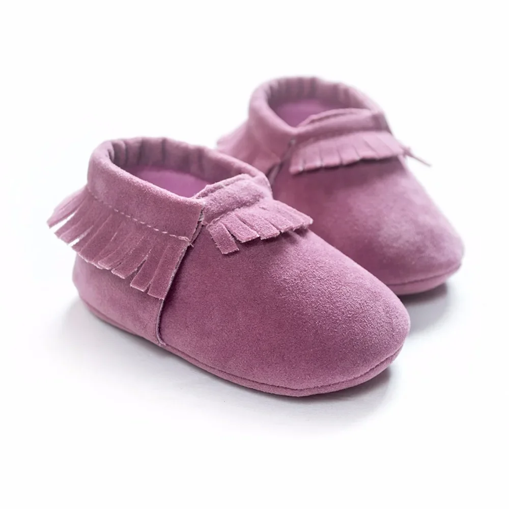 Hot Pink Newborn Shoes Fringe Fashion Handmade Infant Shoe Baby Girl Shoe Infants Moccasin Sneakers Prewalker Soft Room Sock