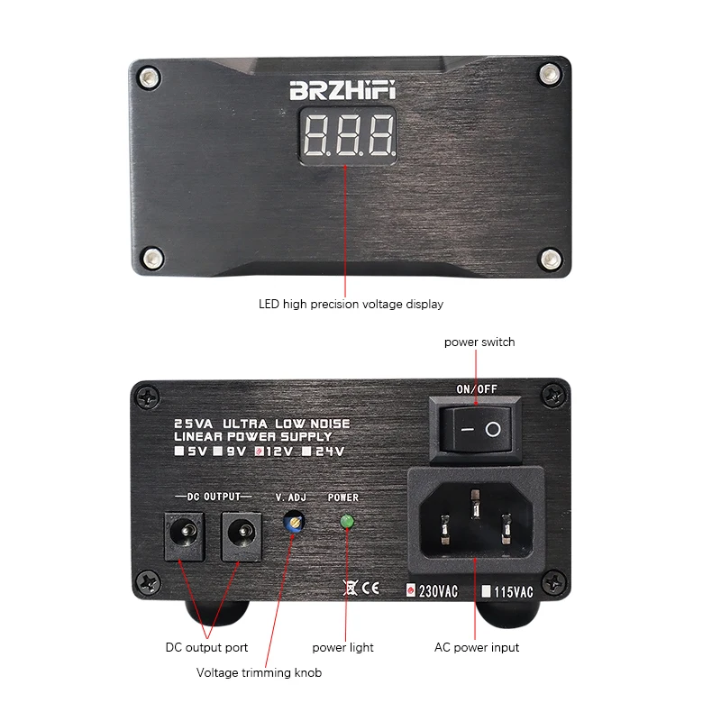 BREEZE SUPER 3.5A Dual Output Low Noise 25W DC Linear Regulated Power Supply 5V 9V 12V 24V etc