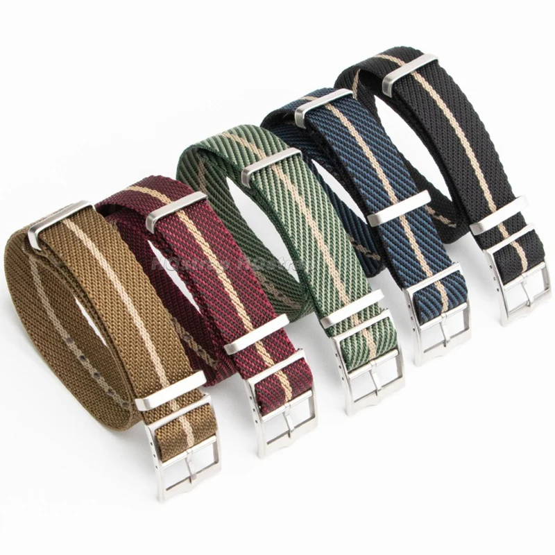 20 مللي متر 22 مللي متر قماش حزام الساعات ل رولكس ل Seiko النايلون حزام الرياضة مريحة استبدال سوار العسكرية قسط معصمه