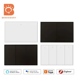 Zigbee Wall Light Switch with Neutral No Neutral 1 2 3 4 6 Gangs Interruptor Works with Tuya Smartthings Alexa Google Home