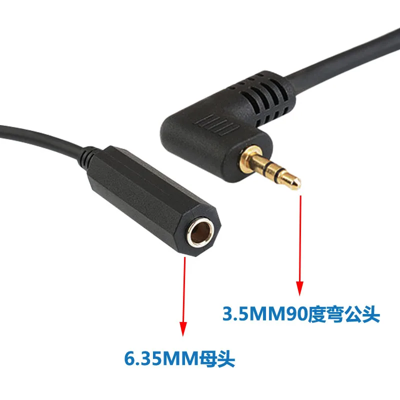 Headphone Extension Cable 3.5mm Jack Male To Female 3.5mm Aux 90degree Cable Audio Stereo Extender Cord Earphone Speaker image 3