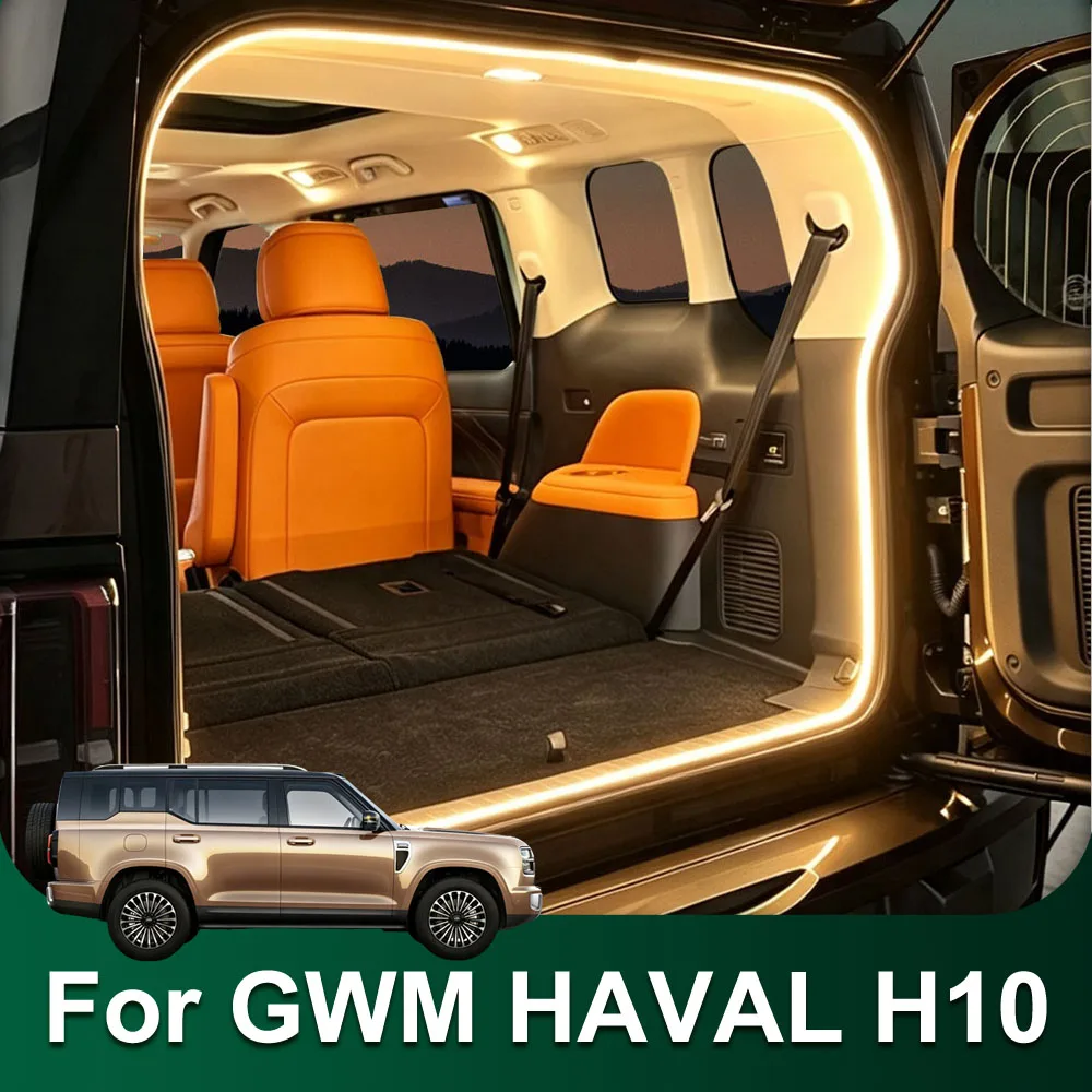 Fit For GWM H10 HAVAL H10 Trunk Ambient Light Car Modification Parts Embedded LED Lighting Fixtures Waterproof Heat-resistant